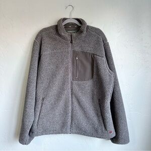 Woolrich Men's Gray Full Zip High Point‎ Sherpa Jacket Size XL EUC Fall Winter